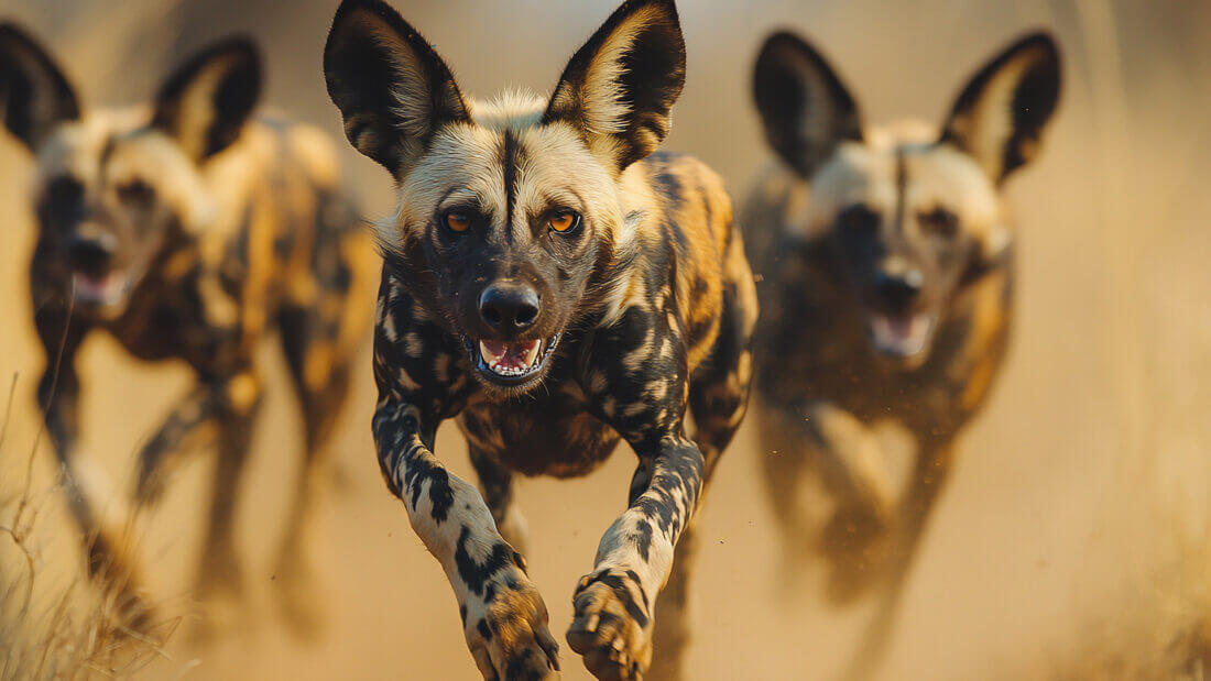 African wild dogs