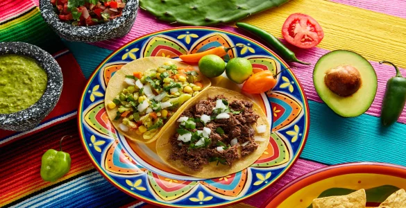 tacos mexican delicacy