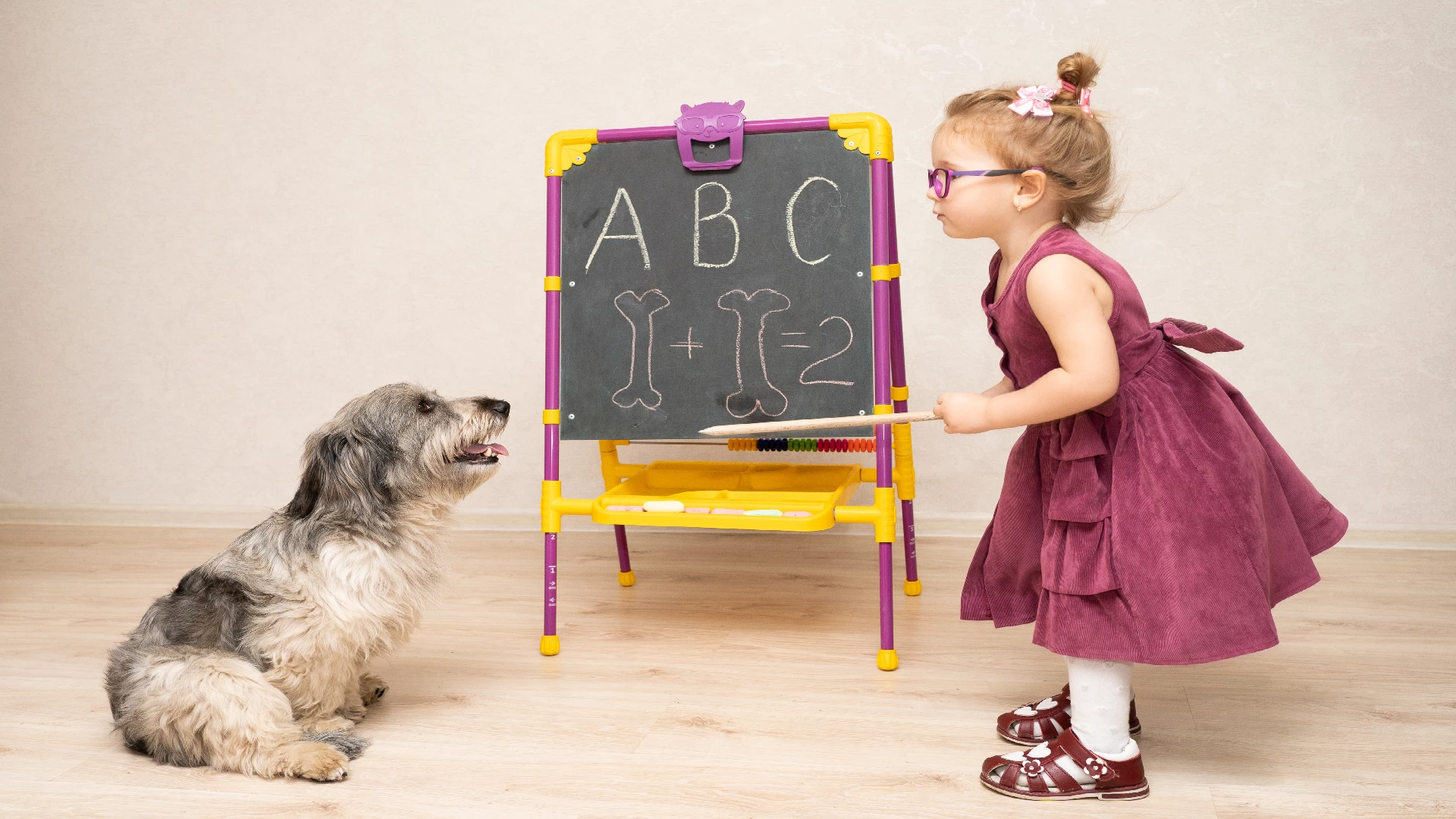 child and dog