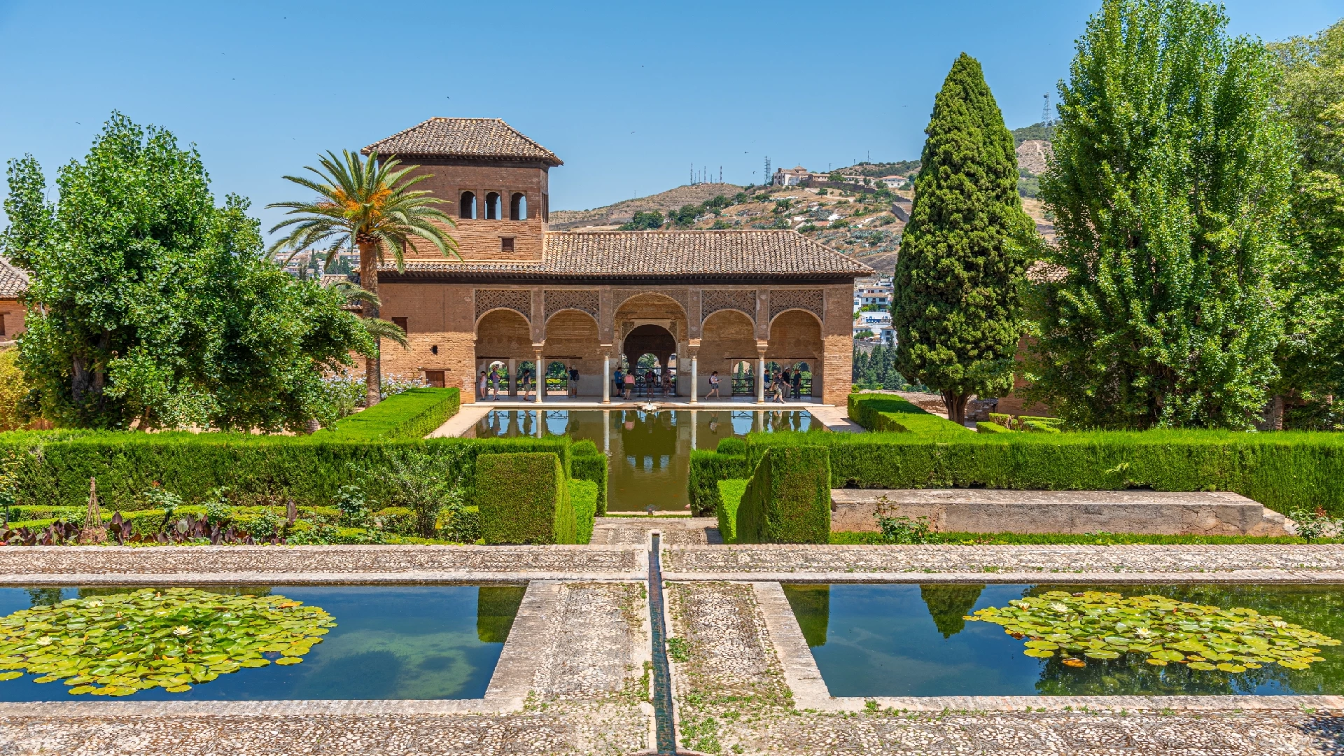 Pond at the Alhambra, Spain